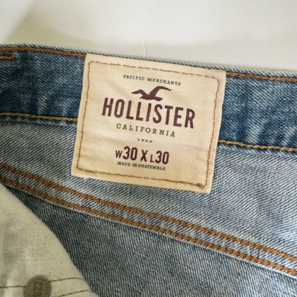 Hollister Jean Cut Off Shorts High Waist Button Fly Raw Hem Distress Stretch 30 - Picture 8 of 16